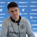 Carles Manso en conferencia de prensa sobre el próximo partido del Andorra