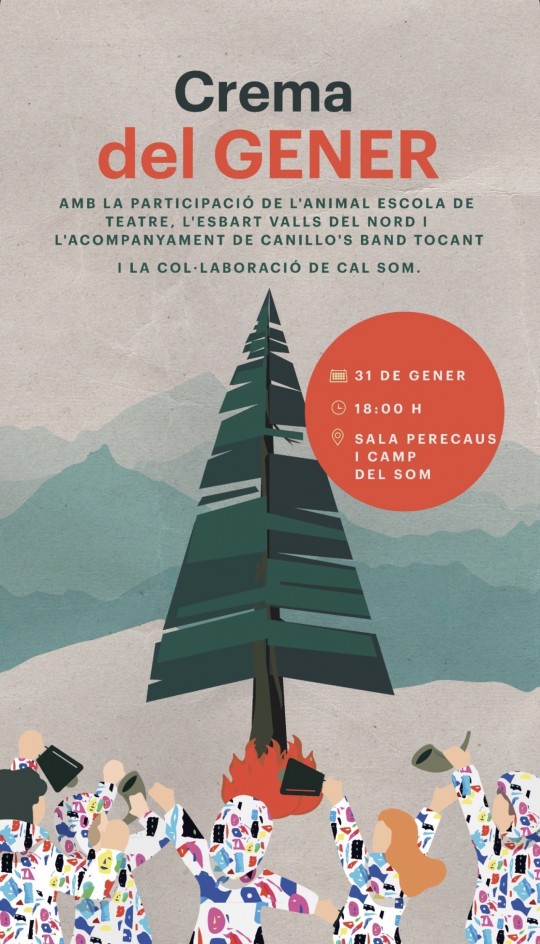 Cartel de la celebración de la Crema de la Cua del Gener en Canillo