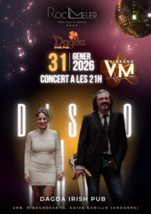 Músicos en el Dagda Irish Pub durante un concierto en Canillo