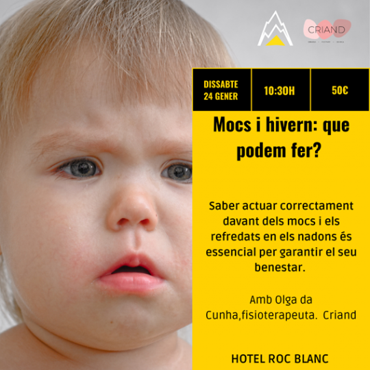 Taller sobre cuidado de bebés en invierno con información sobre resfriados.