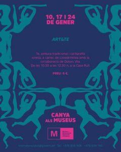 Cartel del taller de pintura y caligrafía china en Casa Rull