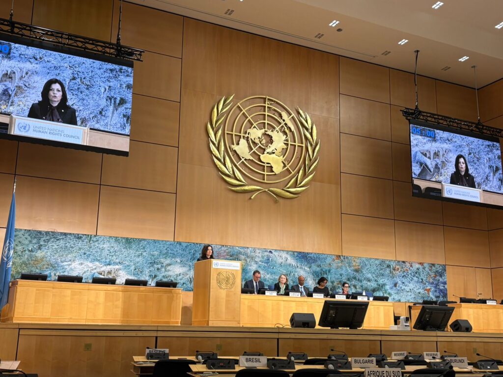 Ministra de Asuntos Exteriores de Andorra en el Consejo de Derechos Humanos de la ONU