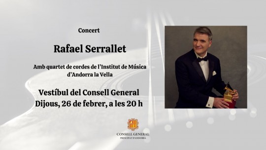 Rafael Serrallet en concierto con cuarteto de cuerdas en Andorra la Vella
