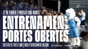 Entrenamiento de puertas abiertas en el Pavelló Toni Martí con afición y jugadores
