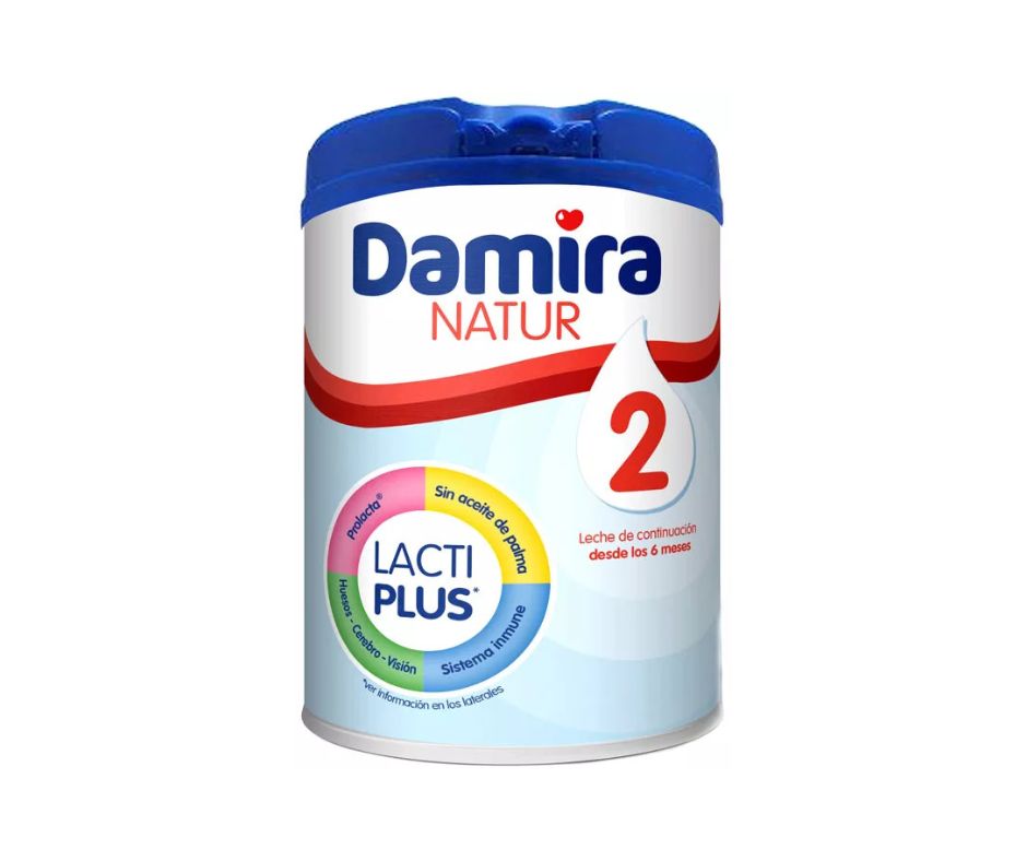 Envase de leche en polvo Damira Natur para lactantes