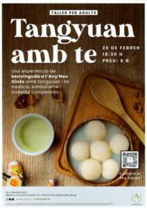 Taller cultural de Tangyuan y té en Canillo con bolitas de arroz y té