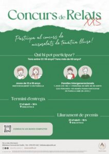 Cartel del concurso de microrelatos para jóvenes y adultos en Canillo