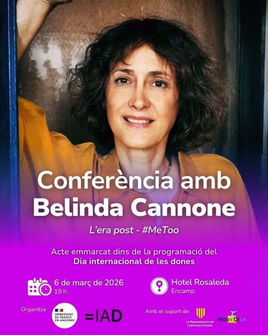 Belinda Cannone en conferencia sobre el movimiento #MeToo en Encamp