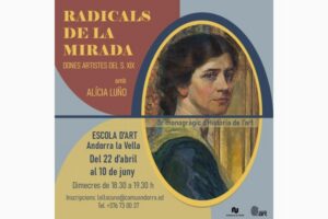 Cartel del curso sobre mujeres artistas del siglo XIX en Andorra la Vella