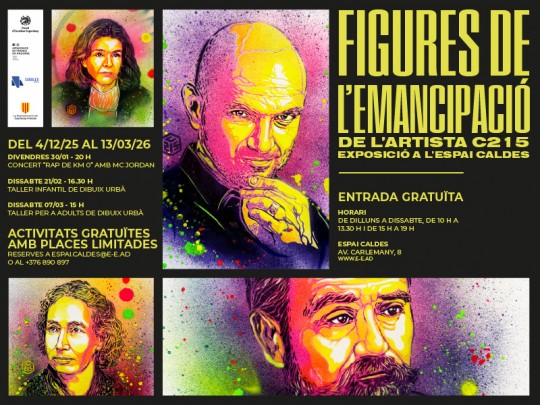 Cartel de la exposición de C215 sobre figuras de la emancipación