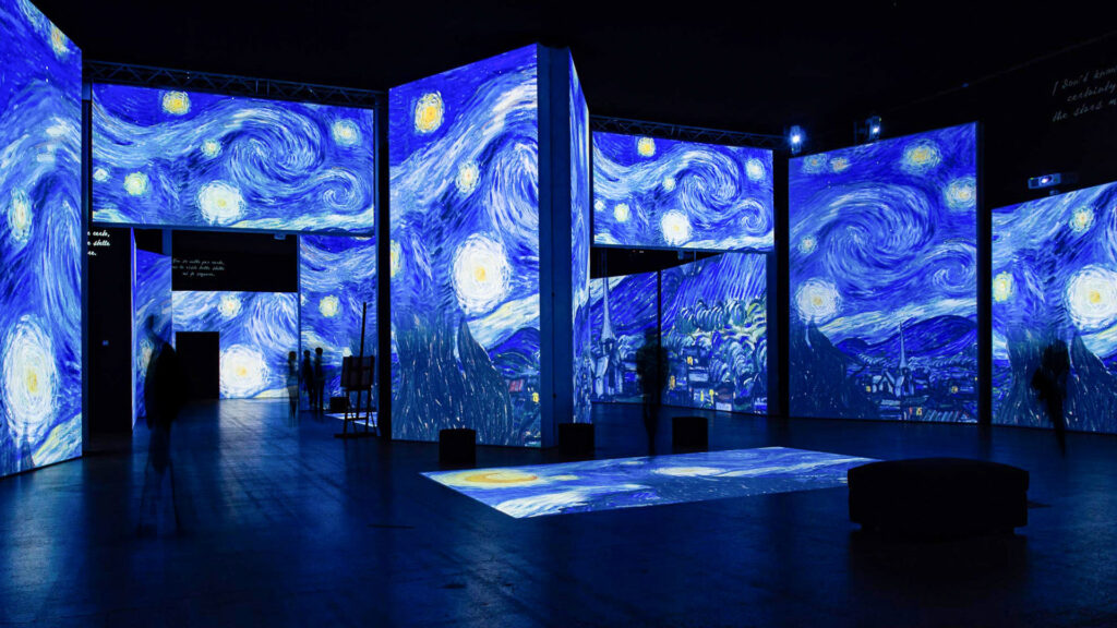 Proyecciones inmersivas de obras de Van Gogh en la exposición