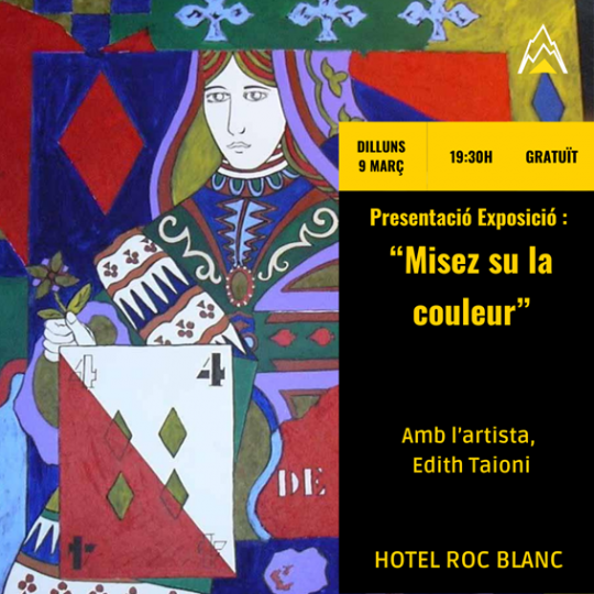 Cartel de la exposición Misez su la couleur en el Hotel Roc Blanc