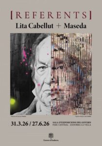 Cartel de la exposición 'Referents' con Lita Cabellut y Maseda en Andorra