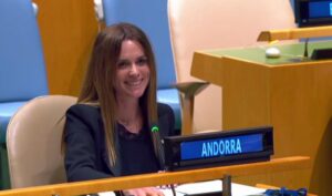 Mariona Cadena en la ONU discutiendo justicia con enfoque de género