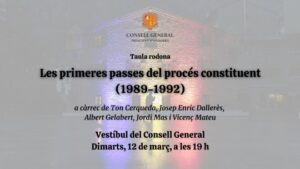 Mesa redonda sobre el proceso constitutivo en Andorra con varios ponentes