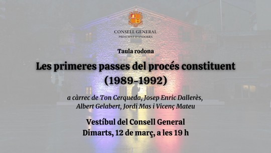 Mesa redonda sobre el proceso constitutivo en Andorra con varios ponentes