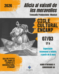 Cartel del musical Alícia al Vaixell de les Meravelles en Encamp