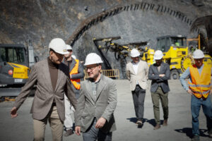 Visita a la obra de perforación del túnel de Rocafort en Sant Julià de Lòria