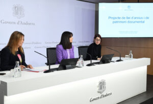 Rueda de prensa sobre la nueva ley de archivos en Andorra