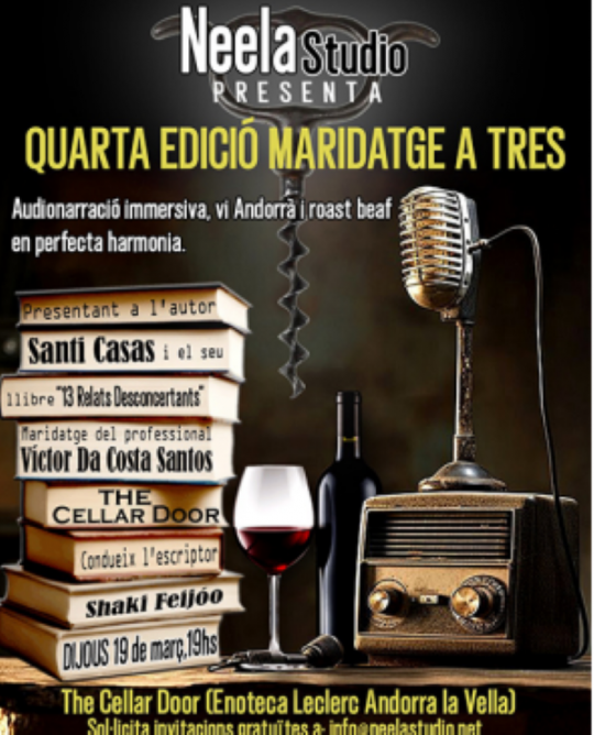 Presentación literaria y cata de vinos en Andorra la Vella