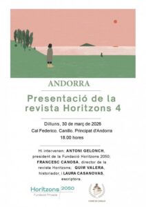 Cartel de presentación de la revista Horitzons 4 en Canillo