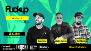 Ponentes de Fuckup Nights Andorra en un evento de emprendimiento