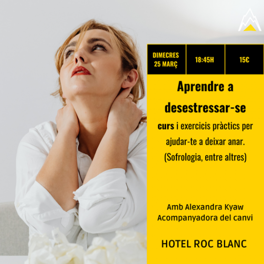 Mujer en un taller de gestión del estrés en Escaldes-Engordany