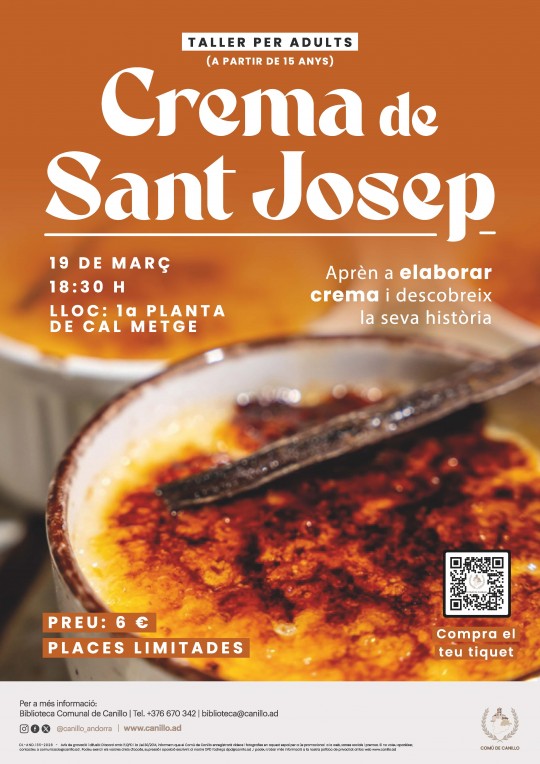 Taller para aprender a hacer Crema de Sant Josep en Canillo