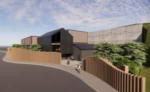 Edificio moderno relacionado con energía sostenible en Andorra