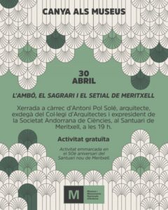 Cartel de la charla sobre el ambó y el sagrario de Meritxell