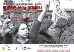 Cartel del ciclo de conmemoraciones del Día de la Libertad en Andorra
