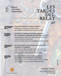 Cartel de la conferencia sobre Charles Romeu en Andorra