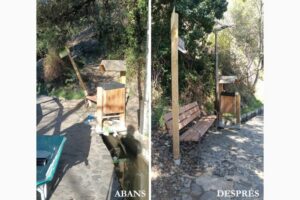 Antes y después de la mejora en un espacio público en Andorra la Vella