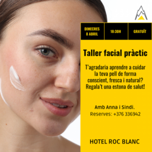 Persona aplicando crema facial en un taller de cuidado de la piel