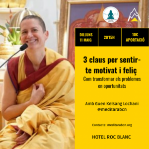 Guen Kelsang Lochani en charla sobre motivación y felicidad