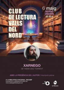 Cartel del club de lectura con el autor Txema Díaz Torrent