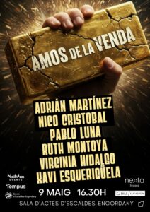 Cartel de la conferencia Amos a la venta con nombres de ponentes