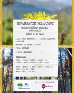 Cartel de la conferencia sobre paisaje y clima en Sant Julià de Lòria