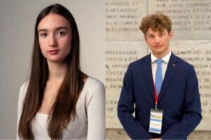 Clara Vila e Isaac Cabases, jóvenes andorranos seleccionados para el Parlamento Francófono Juvenil.
