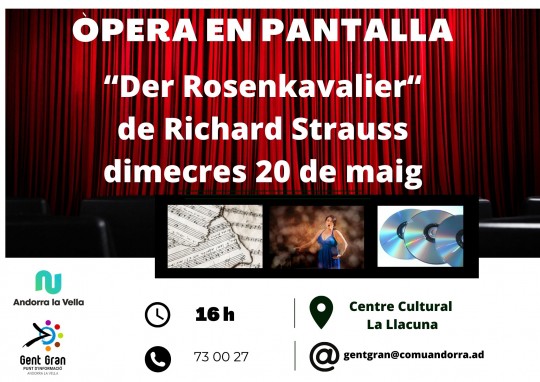 Cartel de la proyección de Der Rosenkavalier en Andorra la Vella