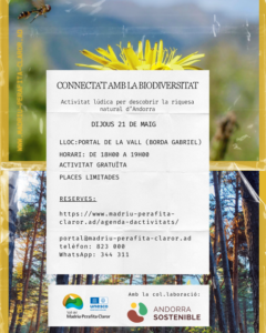 Cartel del taller sobre biodiversidad en Escaldes-Engordany