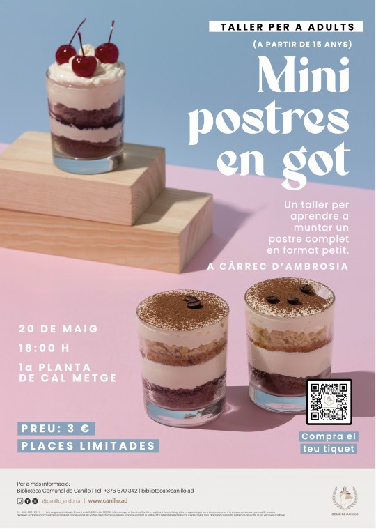 Taller de mini postres en vaso con diferentes capas y decoraciones