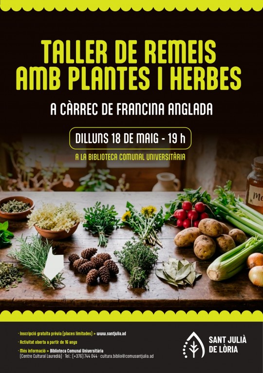 Taller sobre remedios naturales con plantas y hierbas en Sant Julià de Lòria