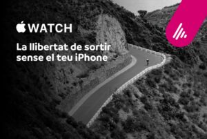 Usuario disfrutando de actividades al aire libre con Apple Watch y MultiSIM