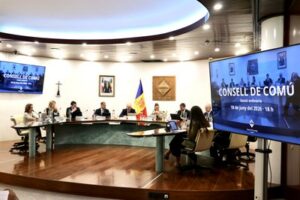 Reunión del Consell de Comú de Encamp sobre estudio de carga demográfica