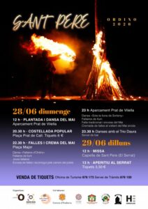Cartel de la celebración de la Festa Parroquial de Sant Pere en Ordino