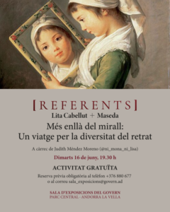 Cartel de la charla sobre la diversidad en el retrato en Andorra la Vella