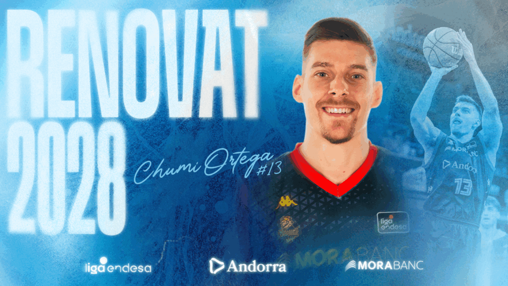 Chumi Ortega sonriente con el logo del MoraBanc Andorra