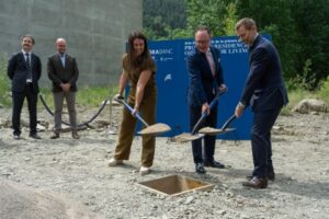 Ceremonia de colocación de la primera piedra del centro sociosanitario en Encamp