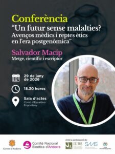 Conferencia sobre avances médicos y desafíos éticos en la era postgenómica con Salvador Macip.
